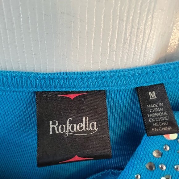 EUC Rafaela Blue long sleeve top with accents - Size M - Picture 4 of 4